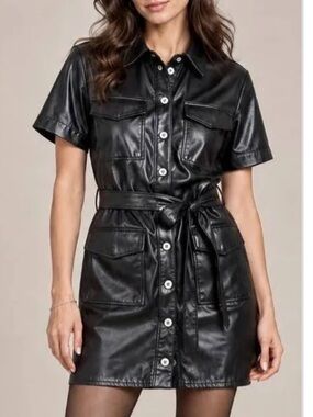 House of Harlow 1960 Faux Leather Dress